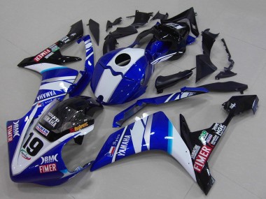 2007-2008 Yamaha YZF R1 Motorcycle Fairings - White Blue Black Volvo Fimer Canada for Sale