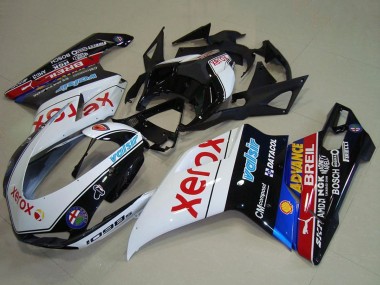2007-2014 Ducati 1098 Motorcycle Fairings - White Blue Red Glossy Black Black Xerox Valsir Canada for Sale