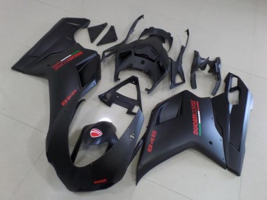 2007-2014 Ducati 848 Motorcycle Fairings - Matte Black Red Canada for Sale