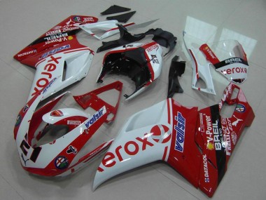 2007-2014 Ducati 848 1098 1198 Motorcycle Fairing - White Red Glossy Black Valsir Xerox OEM Style 21 Canada for Sale