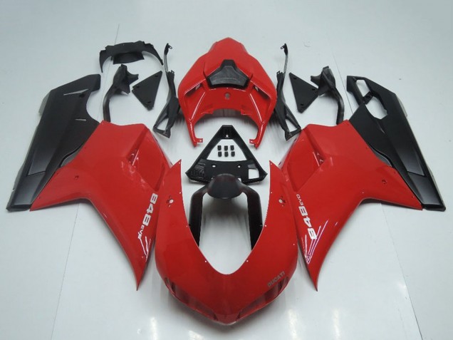 2007-2014 Ducati 848 Motorcycle Fairings - Red Matte Black OEM Style Canada for Sale