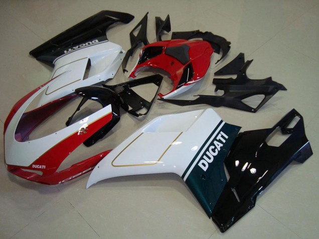 2007-2014 Ducati 1098 Motorcycle Fairing - White Red Glossy Black Canada for Sale