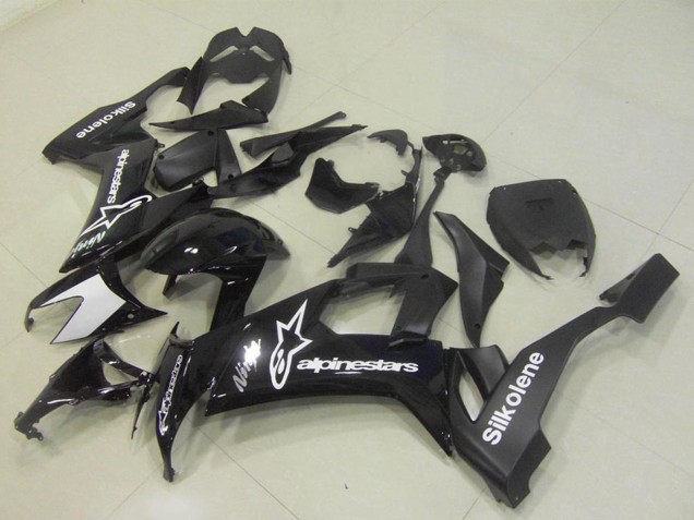 2008-2010 Kawasaki ZX10R Motorcycle Fairings - Glossy Black Silkolene Star Canada for Sale