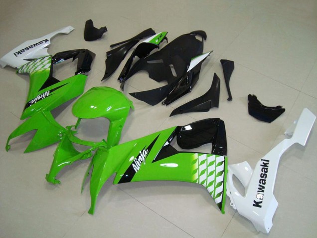 2008-2010 Kawasaki ZX10R Motorcycle Fairings - White Green Glossy Black Canada for Sale