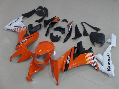 2008-2010 Kawasaki ZX10R Motorcycle Fairings - White Orange Black Canada for Sale