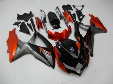 2008-2010 Suzuki GSXR 600/750 Motorcycle Fairings - Orange Grey Glossy Black Canada for Sale