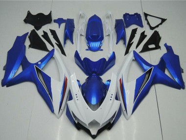 2008-2010 Suzuki GSXR 600/750 Motorcycle Fairings - White Blue Canada for Sale