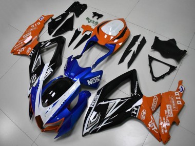 2008-2010 Suzuki GSXR 600/750 Motorcycle Fairings - Orange Blue White Glossy Black Canada for Sale