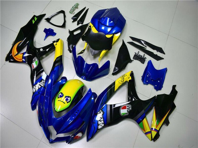 2008-2010 Suzuki GSXR 600/750 Motorcycle Fairings - Blue Yellow Shark Canada for Sale