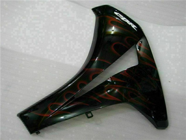 2008-2011 Honda CBR1000RR Motorcycle Fairing Kits - Glossy Black Red Flame Canada for Sale