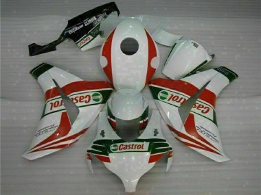 2008-2011 Honda CBR1000RR Motorcycle Fairings - White Red Green Castrol Canada for Sale