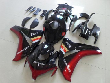 2008-2011 Honda CBR1000RR Motorcycle Fairings - Glossy Black Red Mugen Canada for Sale