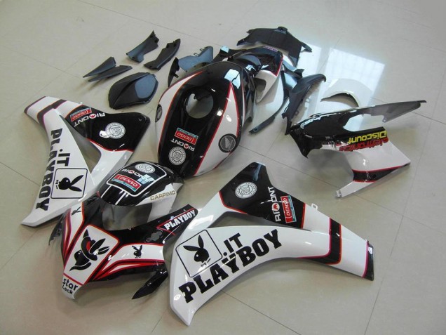 2008-2011 Honda CBR1000RR Motorcycle Fairings - White Red Glossy Black Playboy Canada for Sale