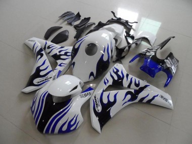 2008-2011 Honda CBR1000RR Motorcycle Fairings - White Blue Flame Racing Canada for Sale