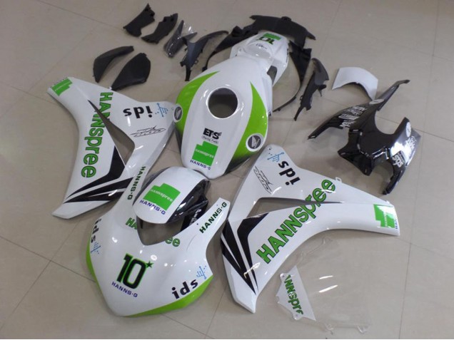 2008-2011 Honda CBR1000RR Motorcycle Fairings - White Green Glossy Black Hannspree 10 Canada for Sale