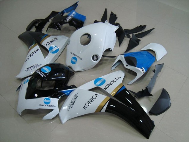 2008-2011 Honda CBR1000RR Motorcycle Fairings - White Blue Glossy Black Konica Minolta Canada for Sale