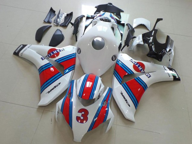 2008-2011 Honda CBR1000RR Motorcycle Fairings - White Red Light Blue Martini 3 Canada for Sale