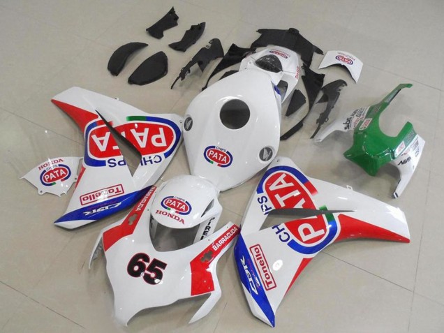 2008-2011 Honda CBR1000RR Motorcycle Fairings - White Red Blue Pata 65 Canada for Sale