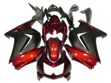 2008-2012 Kawasaki EX250 Motorcycle Fairings - Red Matte Black Canada for Sale