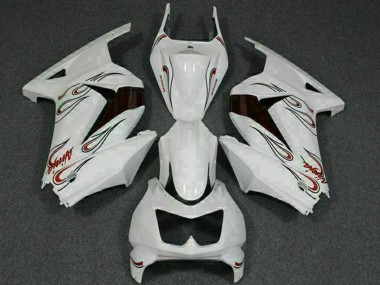 2008-2012 Kawasaki EX250 Motorcycle Fairings - White Red Canada for Sale