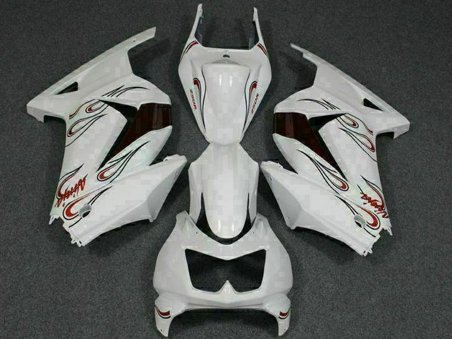 2008-2012 Kawasaki EX250 Motorcycle Fairings - White Red Canada for Sale