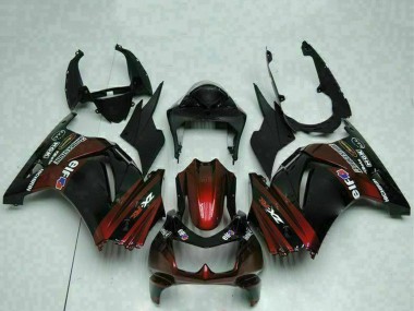 2008-2012 Kawasaki EX250 Motorcycle Fairings - Glossy Black Maroon Red Canada for Sale