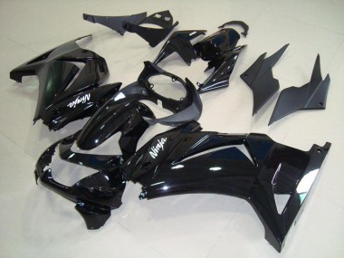 2008-2012 Kawasaki ZX250R Motorcycle Fairings - Glossy Black White Ninja Canada for Sale