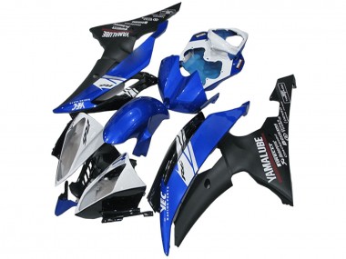 2008-2016 Yamaha YZF R6 Motorcycle Fairings - White Blue Matte Black Yamalube Canada for Sale