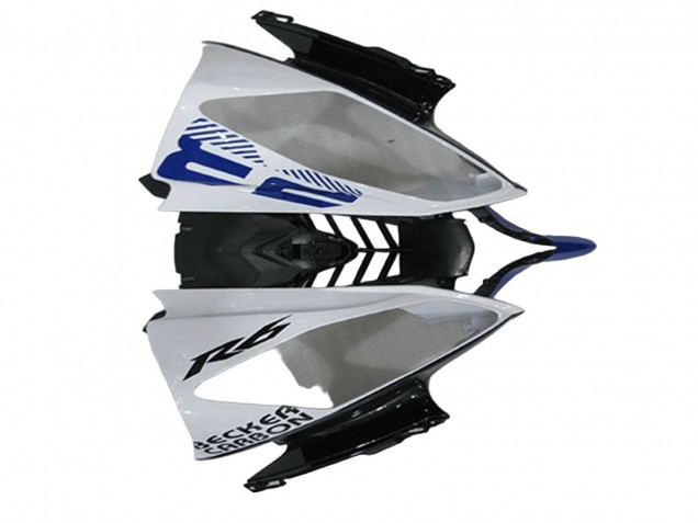 2008-2016 Yamaha YZF R6 Motorcycle Fairings - White Blue Matte Black Yamalube Canada for Sale