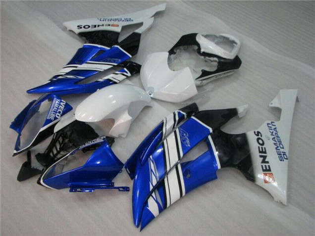 2008-2016 Yamaha YZF R6 Motorcycle Fairings - White Blue Black ENEOS Semakin Didepan Canada for Sale