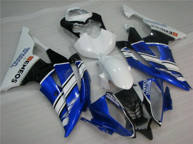 2008-2016 Yamaha YZF R6 Motorcycle Fairings - White Blue Black ENEOS Semakin Didepan Canada for Sale