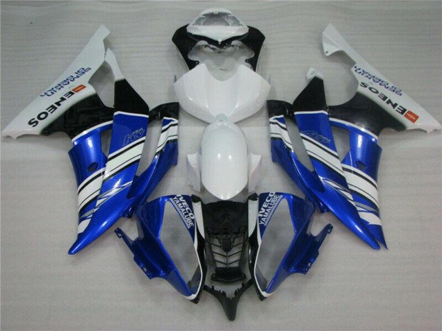 2008-2016 Yamaha YZF R6 Motorcycle Fairings - White Blue Black ENEOS Semakin Didepan Canada for Sale