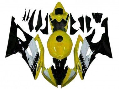 2008-2016 Yamaha YZF R6 Motorcycle Fairings - Yellow White Glossy Black Canada for Sale