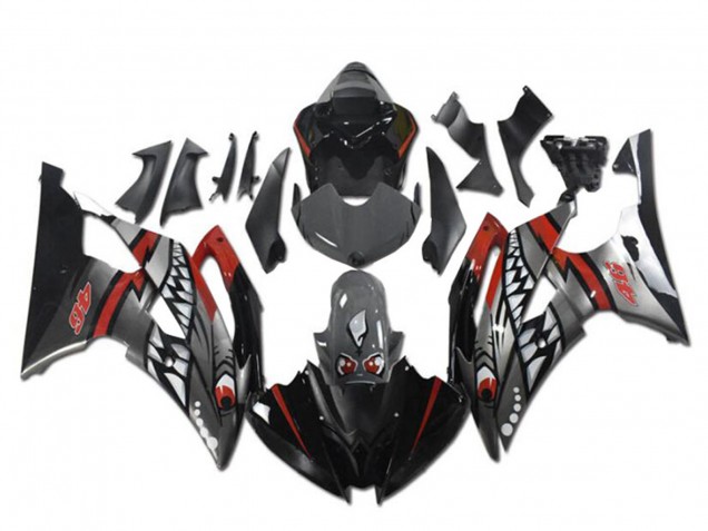 2008-2016 Yamaha YZF R6 Motorcycle Fairings - Red Silver Grey Shark Canada for Sale