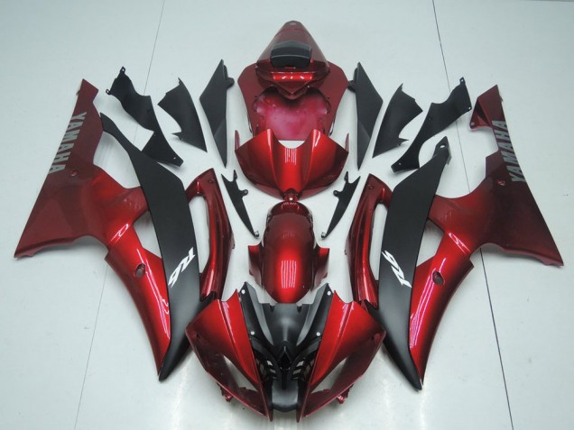 2008-2016 Yamaha YZF R6 Motorcycle Fairing - Red Matte Black Canada for Sale