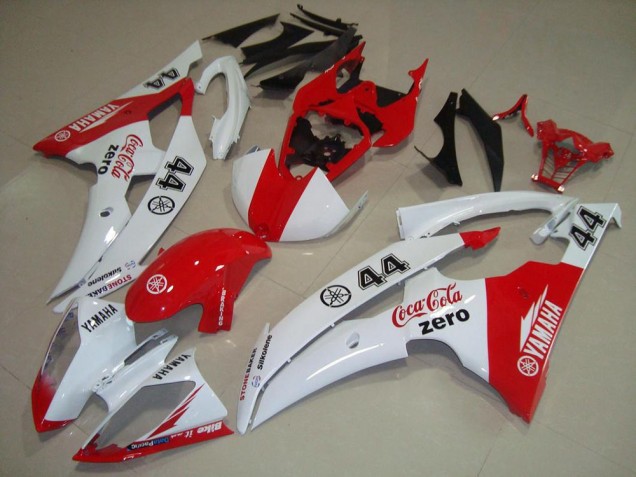 2008-2016 Yamaha YZF R6 Motorcycle Fairings - White Red Cocacola 44 Canada for Sale