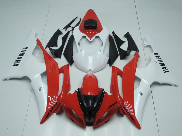 2008-2016 Yamaha YZF R6 Motorcycle Fairings - White Red Canada for Sale