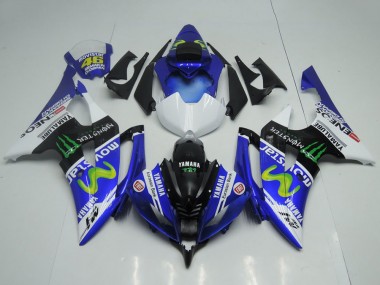 2008-2016 Yamaha YZF R6 Motorcycle Fairings - Blue White Glossy Black Green Monster MoviStar Yamalube ENEOS Canada for Sale
