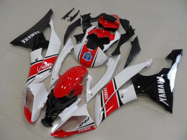 2008-2016 Yamaha YZF R6 Bike Fairings - White Red Glossy Black Canada for Sale