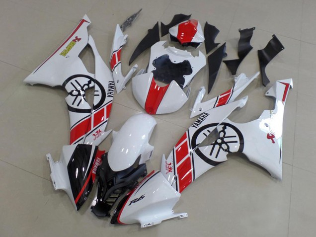 2008-2016 Yamaha YZF R6 Motorcycle Fairings Kit - White Red Glossy Black Canada for Sale