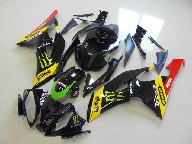 2008-2016 Yamaha YZF R6 Motorcycle Fairing - Yellow Red Glossy Black Green Monster Motul Canada for Sale