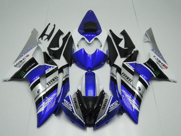 2008-2016 Yamaha YZF R6 Motorcycle Fairings - White Blue Silver Black Monster ENEOS Yamalube Semakin Didepan Canada for Sale