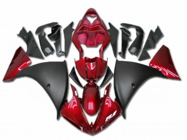 2009-2011 Yamaha YZF R1 Motorcycle Fairings - Red Matte Black Canada for Sale