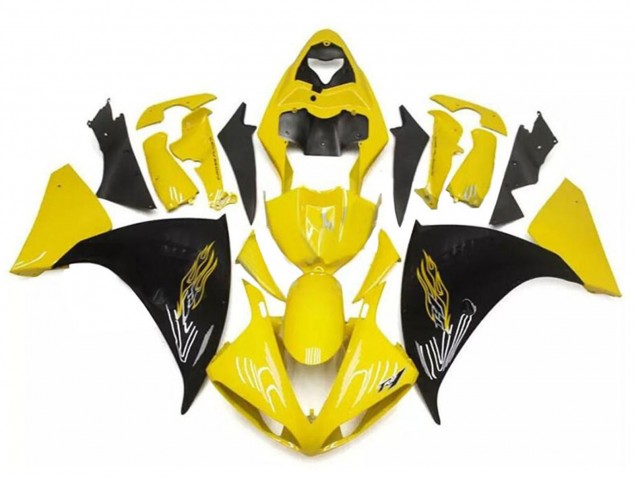 2009-2011 Yamaha YZF R1 Motorcycle Fairings - Yellow Black Canada for Sale