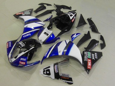 2009-2011 Yamaha YZF R1 Motorcycle Fairings - White Blue Black Fimer Yamalube Canada for Sale