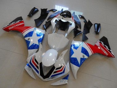2009-2011 Yamaha YZF R1 Motorcycle Fairings - White Blue Red Black Ducati Star Style Canada for Sale