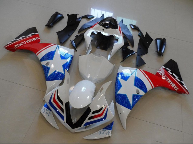 2009-2011 Yamaha YZF R1 Motorcycle Fairings - White Blue Red Black Ducati Star Style Canada for Sale