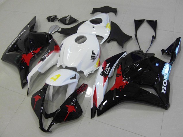 2009-2012 Honda CBR600RR Motorcycle Fairings Kit - White Red Glossy Black Canada for Sale
