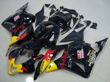 2009-2012 Honda CBR600RR Motorcycle Fairing - Glossy Black Yellow Red Bull Canada for Sale