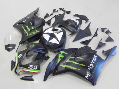 2009-2012 Honda CBR600RR Motorcycle Fairings - Matte Black Blue Green Monster Canada for Sale